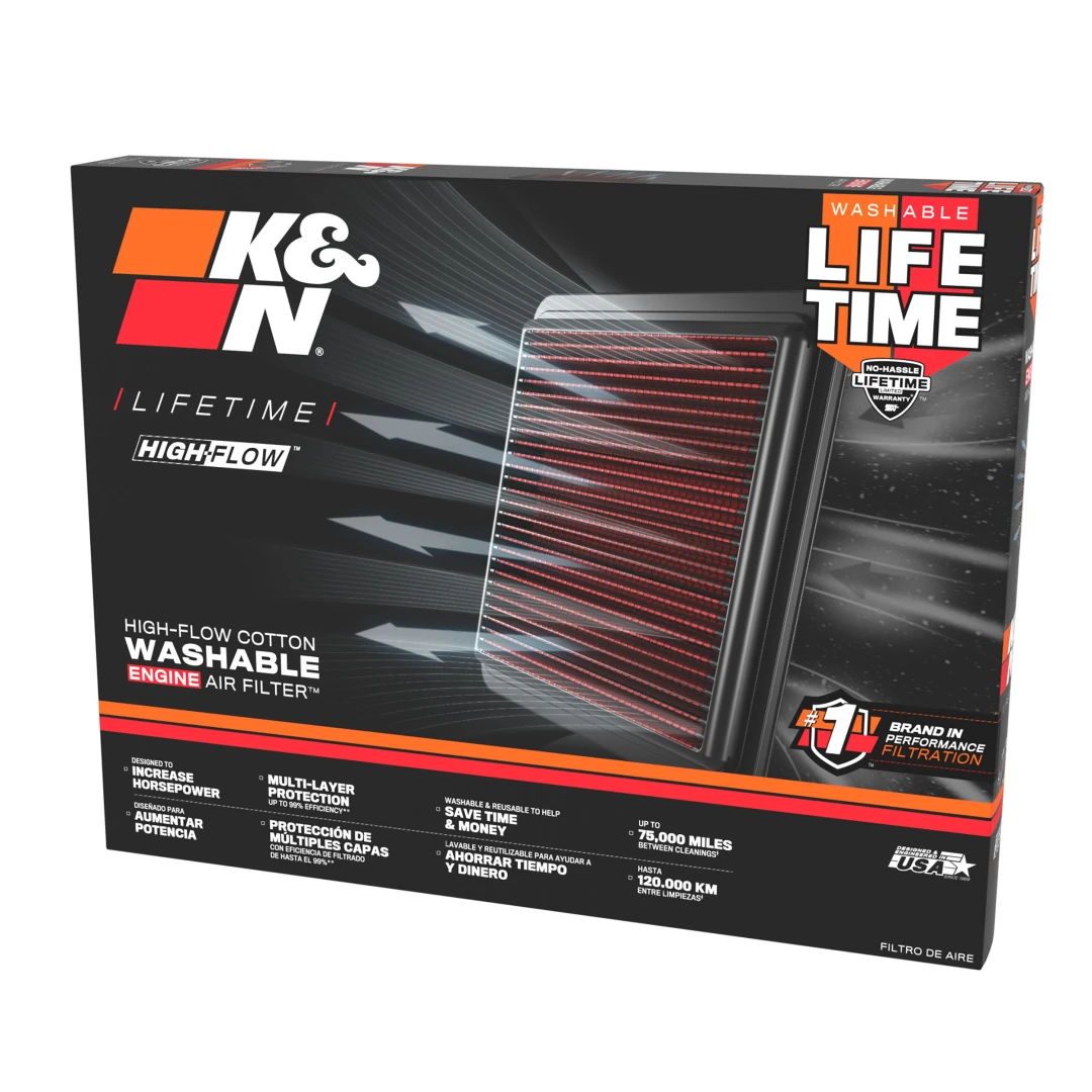 High-Flow Original Lifetime Engine Air Filter - FORD MUSTANG V6-3.7L F/I