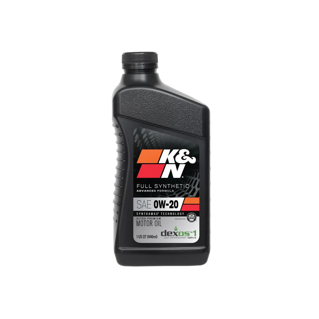 Oil; 0W-20 K&N Synthetic Motor Oil, Quart